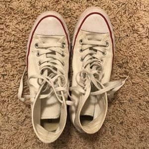 White high-top converse